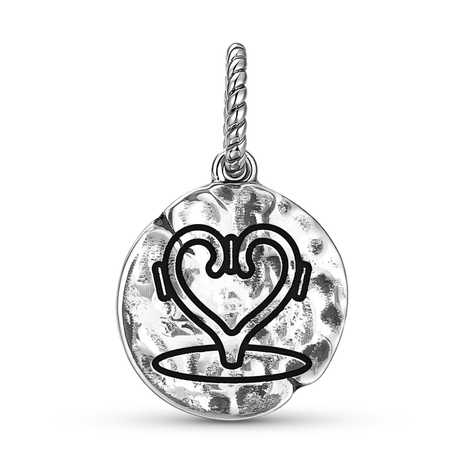 Persian Ritual Holder For Incense Sticks Symbol 925 Sterling Silver Hand Textured Dangle Charm For Charm Bracelets