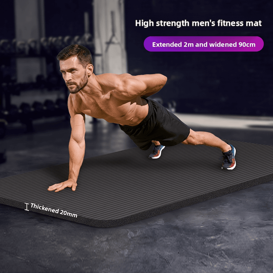 Non-slip, Extra-long, Extra-wide And Extra-thick Yoga Fitness Mat For Home And Gym Use