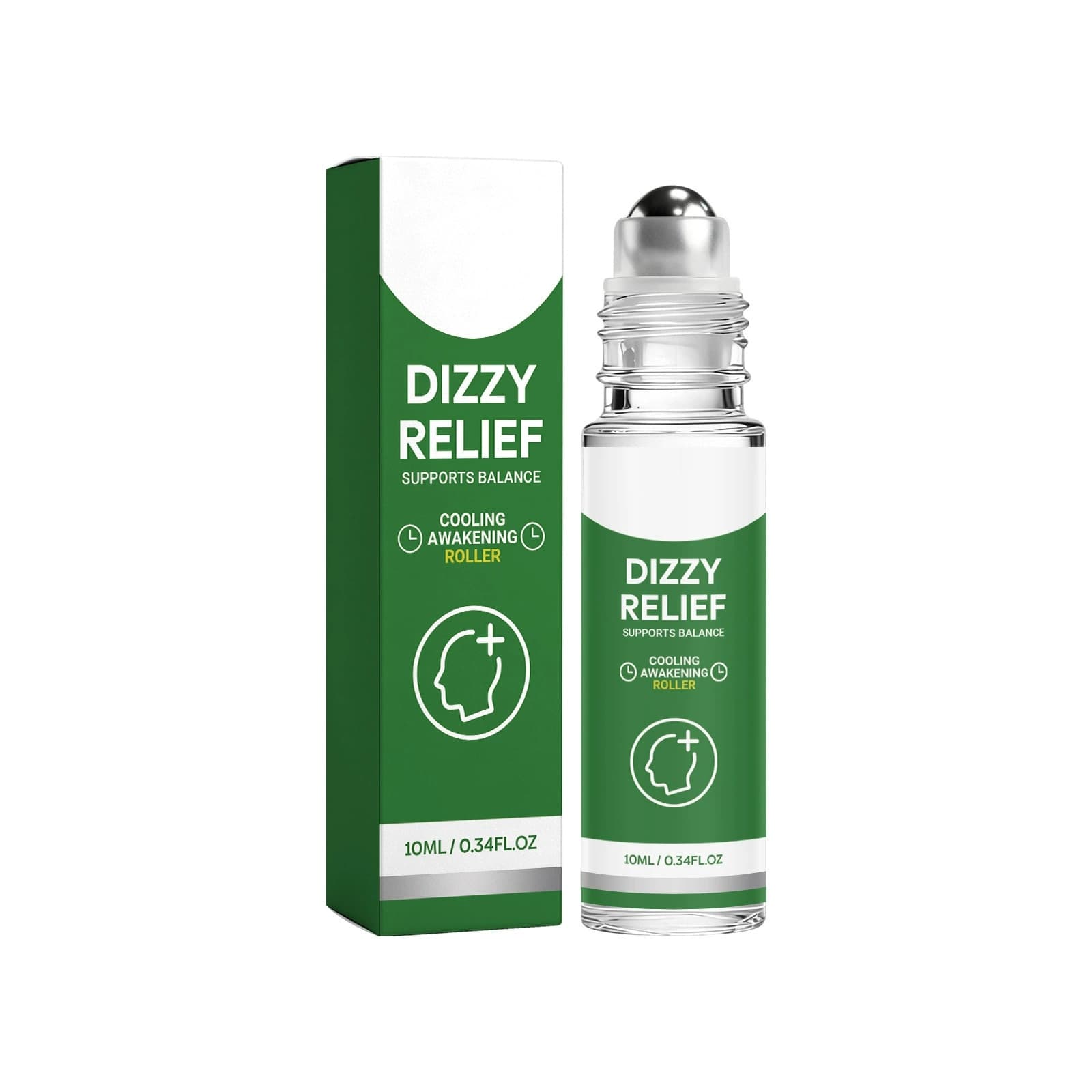 Dizzy Relief Cooling Mint Roll On Serum, Portable 10ml Soothing Discomfort Massage Roller Oil For Daily Care