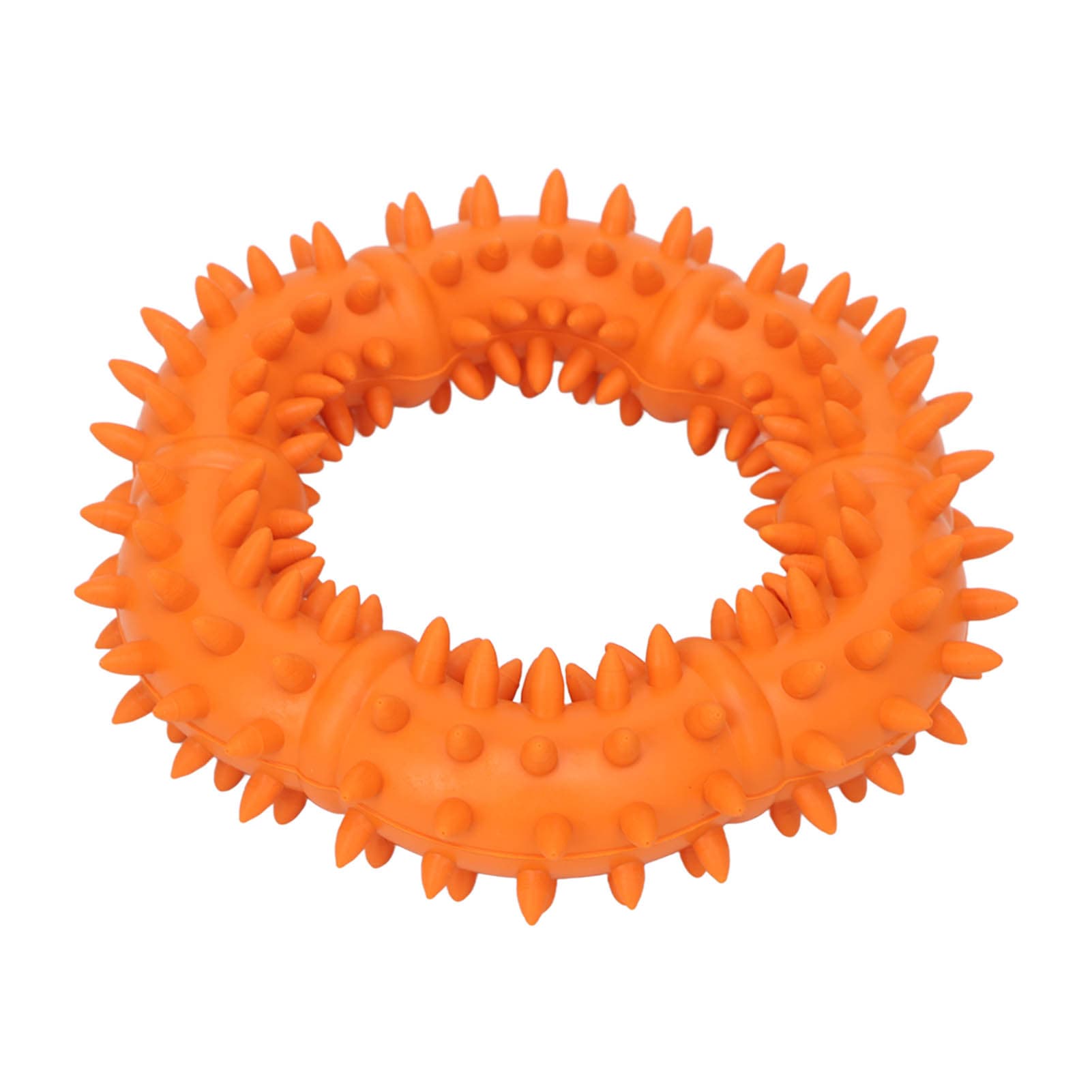 Dog Chew Toy Thorn Design Rubber Lightweight Throwing Catching Flying Burr Ring Dog Toy
