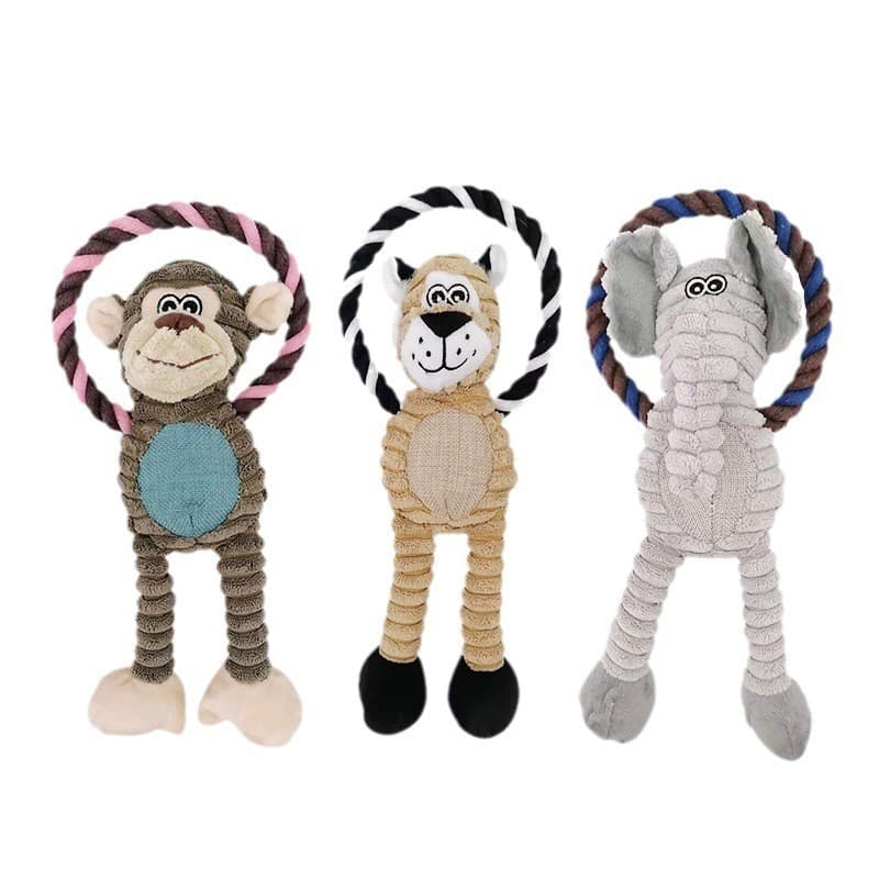 Monkey Rope Dog Toy, Stuffed Rope For Chew And Tug, Interactive Outdoor Indoor Play Keep Busy, Training Birthday Gift, For Small Medium Large Dogs