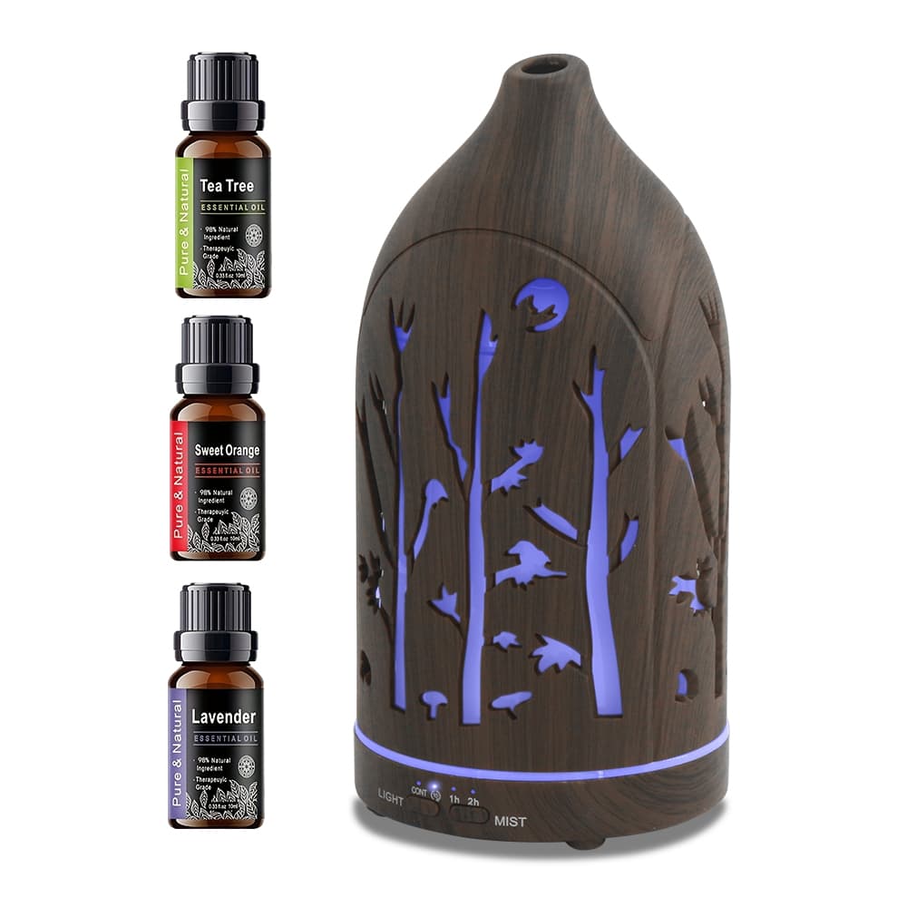 200ml Essential Oil Diffuser For Home 7 LED Color Changing, Ultra Quiet, BPA-Free, Perfect For Office & Relaxation