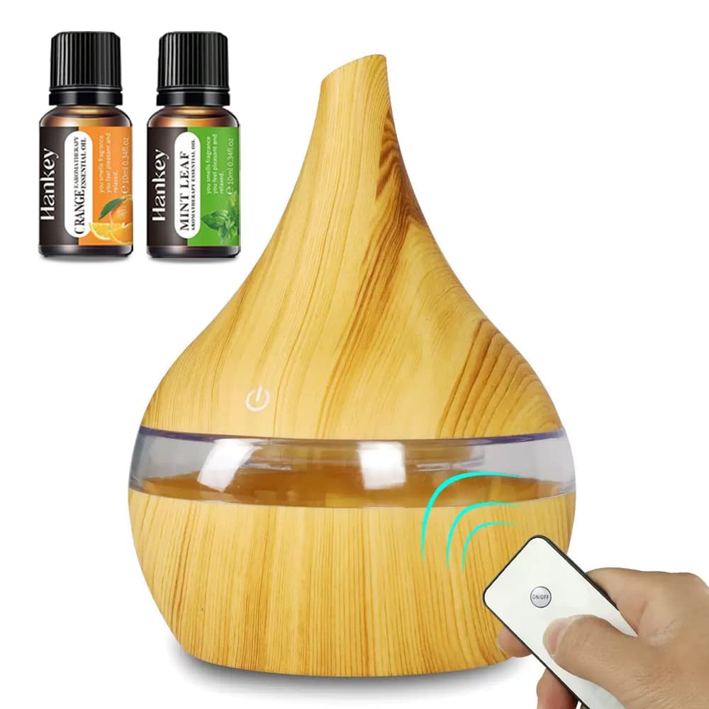 300ml USB Humidifier Diffuser, Ultra Quiet Personal Essential Oil Aromatherapy With 7 Color Night Lights & Remote Control For Home Office Bedroom