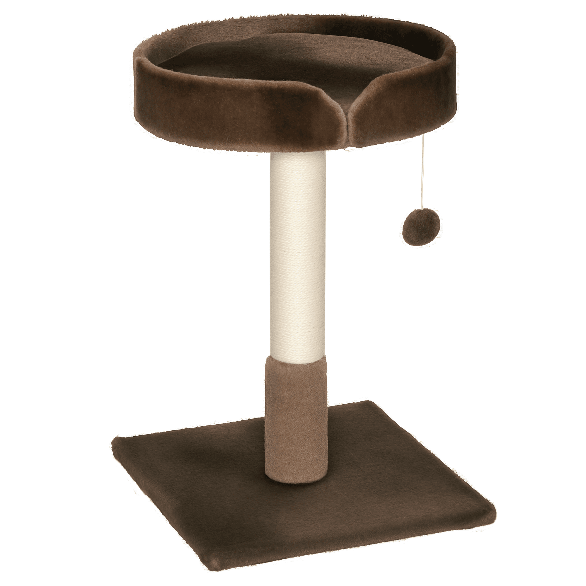 Small Cat Tree For Indoor Cats With Sisal Scratching Post Kitten Bed Cushion Ball Toy,Brown,45x45x70 Cm