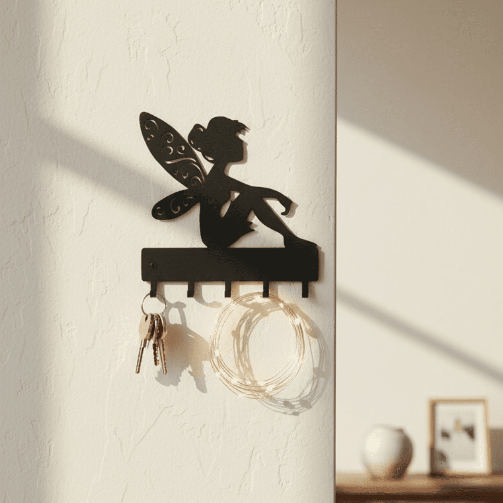CIFbuy Enchanted Elf Wall Hook & Key Holder, Holder Whimsical Fairy-Tale Rack for Coats, Hats Keys Magical, Boho Cottagecore Decor Unique, Fantasy Lovers Gift(TikTer, TikTer, Hallf-piup)
