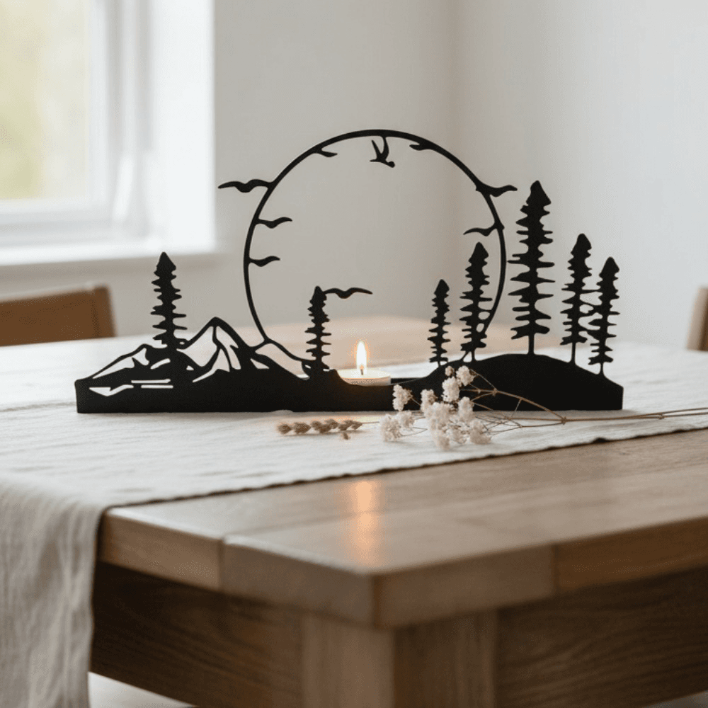 CIFbuy Modern Iron & Antler Candle Holders, Minimalist Farmhouse Candle Stand For Coffee Table & Mantel, Table & Mantel, Rustic Home Decor, Rustic Home Decor, Wedding Centerpiece, Centerpiece, Unique
