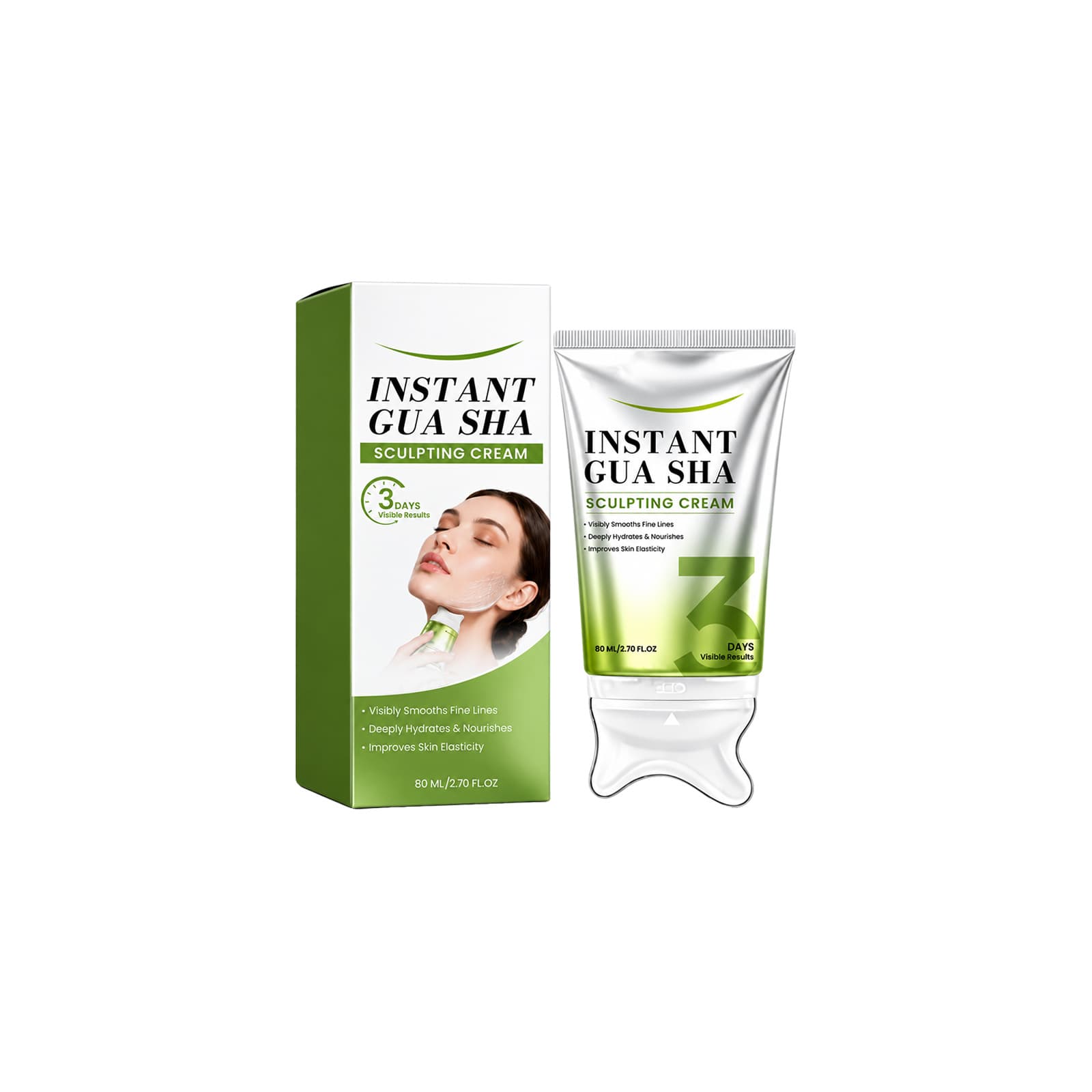 Skin care products, Instant Gua Sha Sculpting Cream, 80g, with Mineral oil