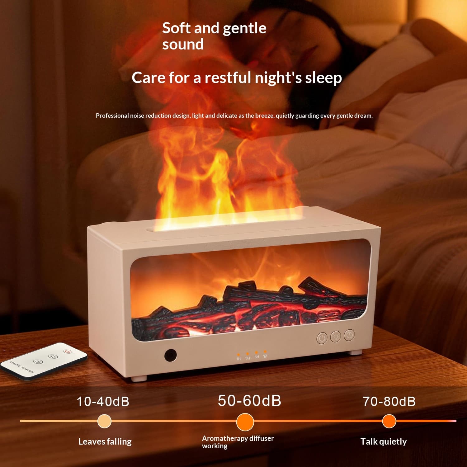 Remote-controlled Aromatherapy Diffuser With Seven-color Lighting And Timer Function