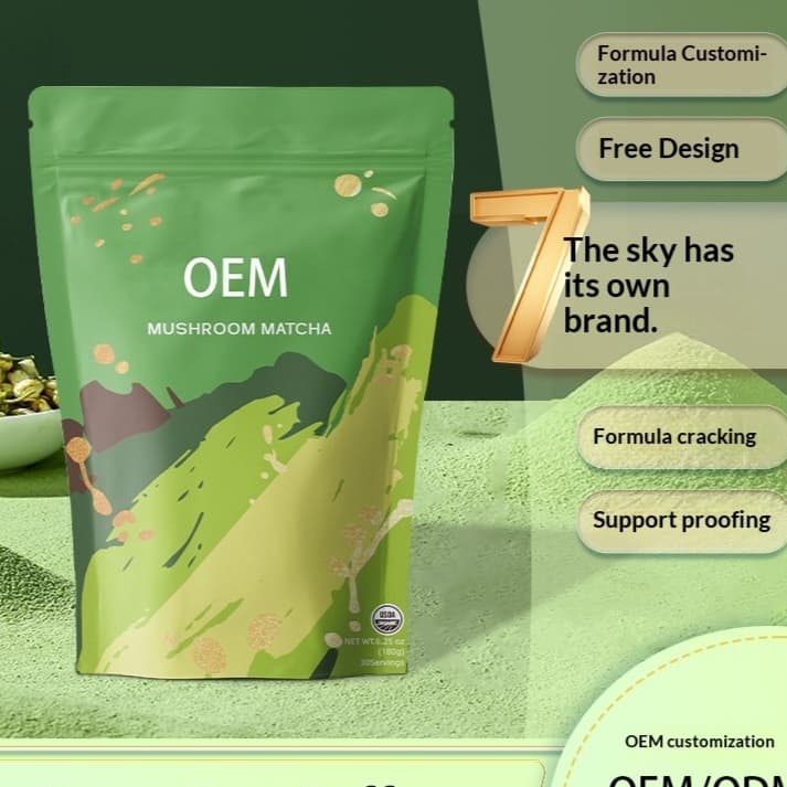 Matcha Mushroom Reishi Summer Green-black Coffee Powder
