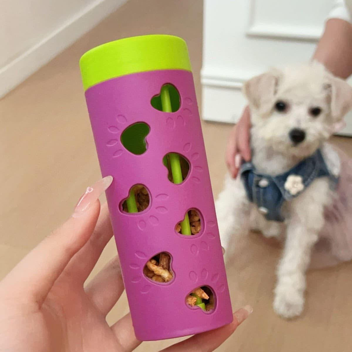Cat And Dog Puzzle Chewable Hollow-out Treat-dispensing Chew Toy
