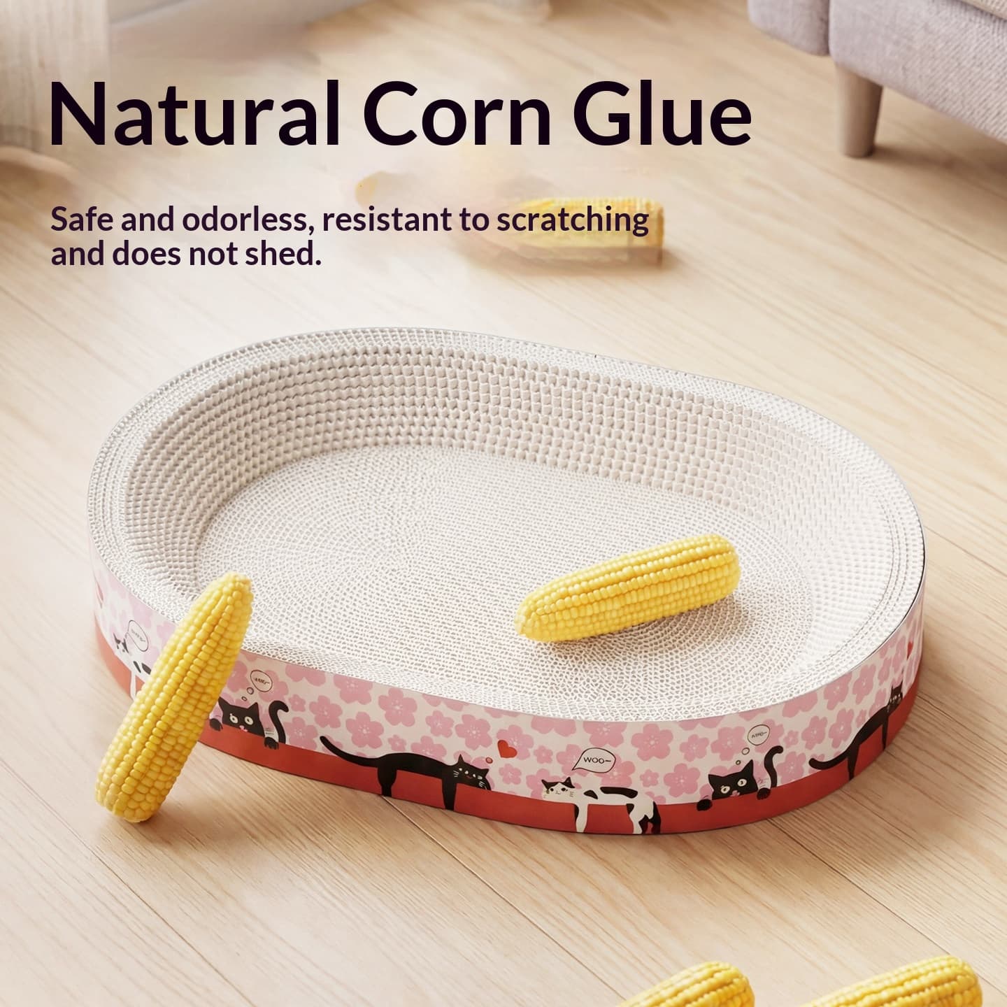 White Cardboard Cat Scratching Post Cat Bed Thats Durable Scratch-resistant And Doesnt Shed Suitable For All Seasons