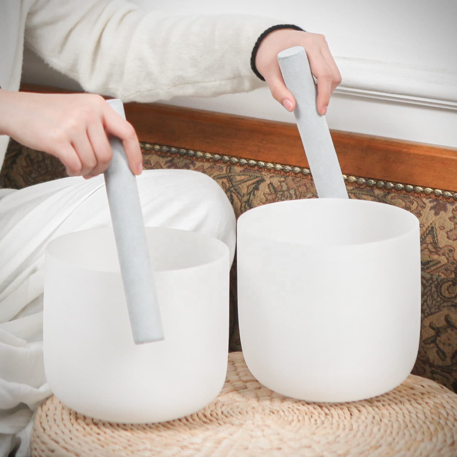 432Hz Crystal Singing Bowl - High Precision Tuned Yoga Meditation Sound Healing Instrument for Mindfulness Practice