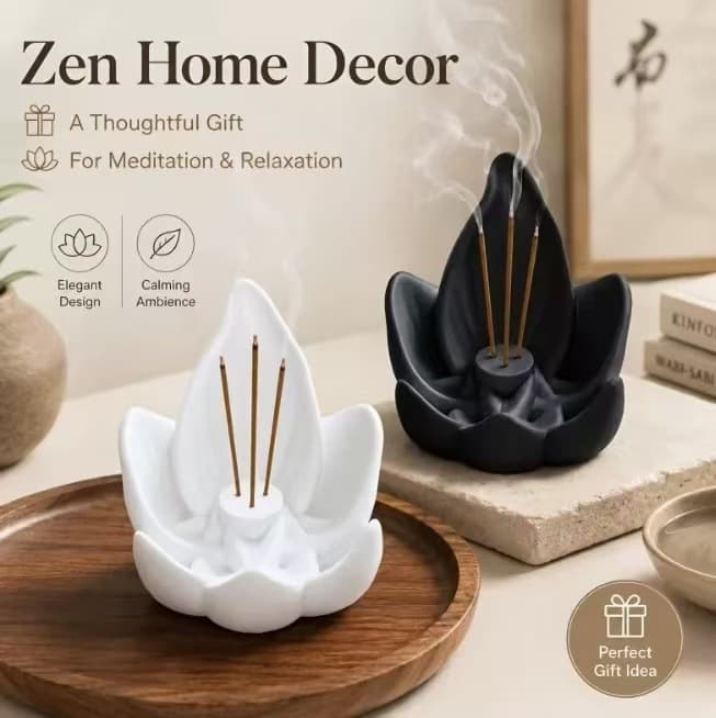 3D-printed Three-dimensional Lotus Incense Burner With A Plastic Base Decorative Piece