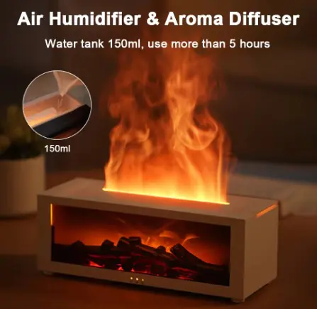 Aroma Humidifier Flame Essential Oil Diffuser 5
