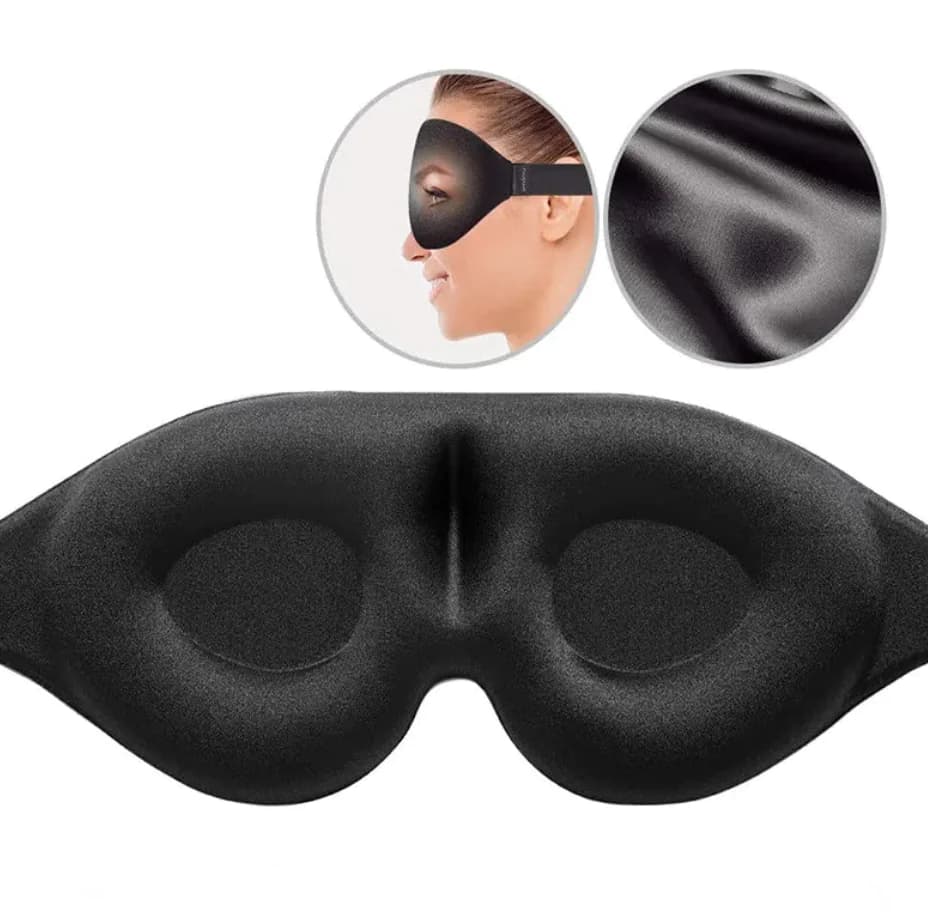 3D Black Sleep Mask 5