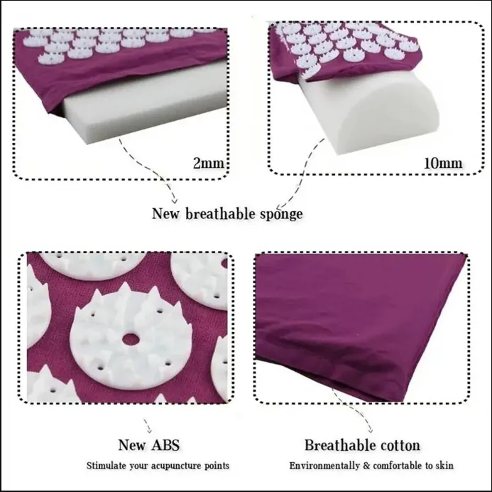 Yoga Acupressure Mat & Pillow Set 4