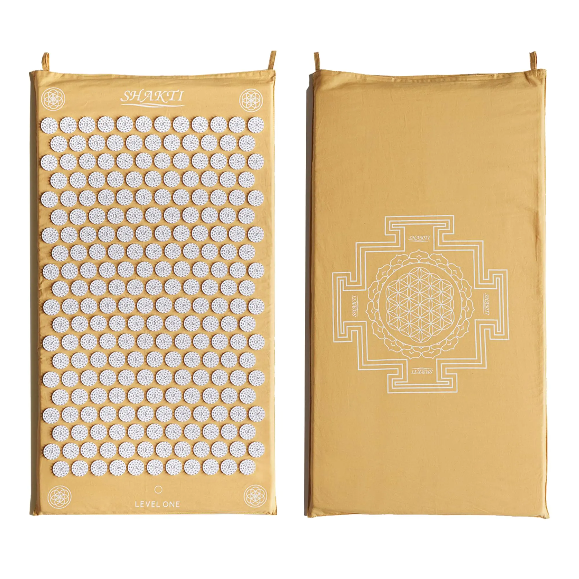 ShaktiMat Classic Acupressure Mat Light Intensity in Yellow Relieves Stress & Tension Promotes Relaxation & Focus | Similar to Acupuncture No Needles Required | FSA/HSA Eligible