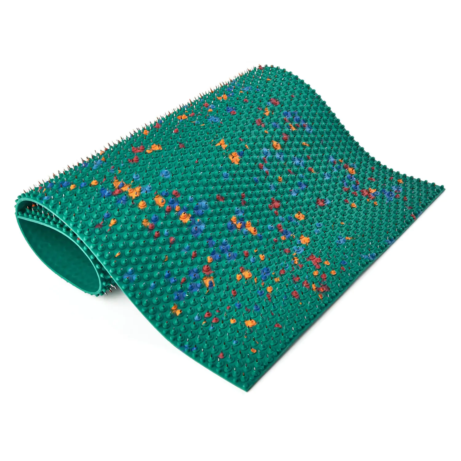 Lyapko Body & Foot Acupressure Mat - Acupuncture Mat for Feet Back Neck Shoulders & Other Larger Areas Soft Rubber w/ 2710 Metal Needles Big Size 10.8 x 19 Inches Acupressure Massage at Home