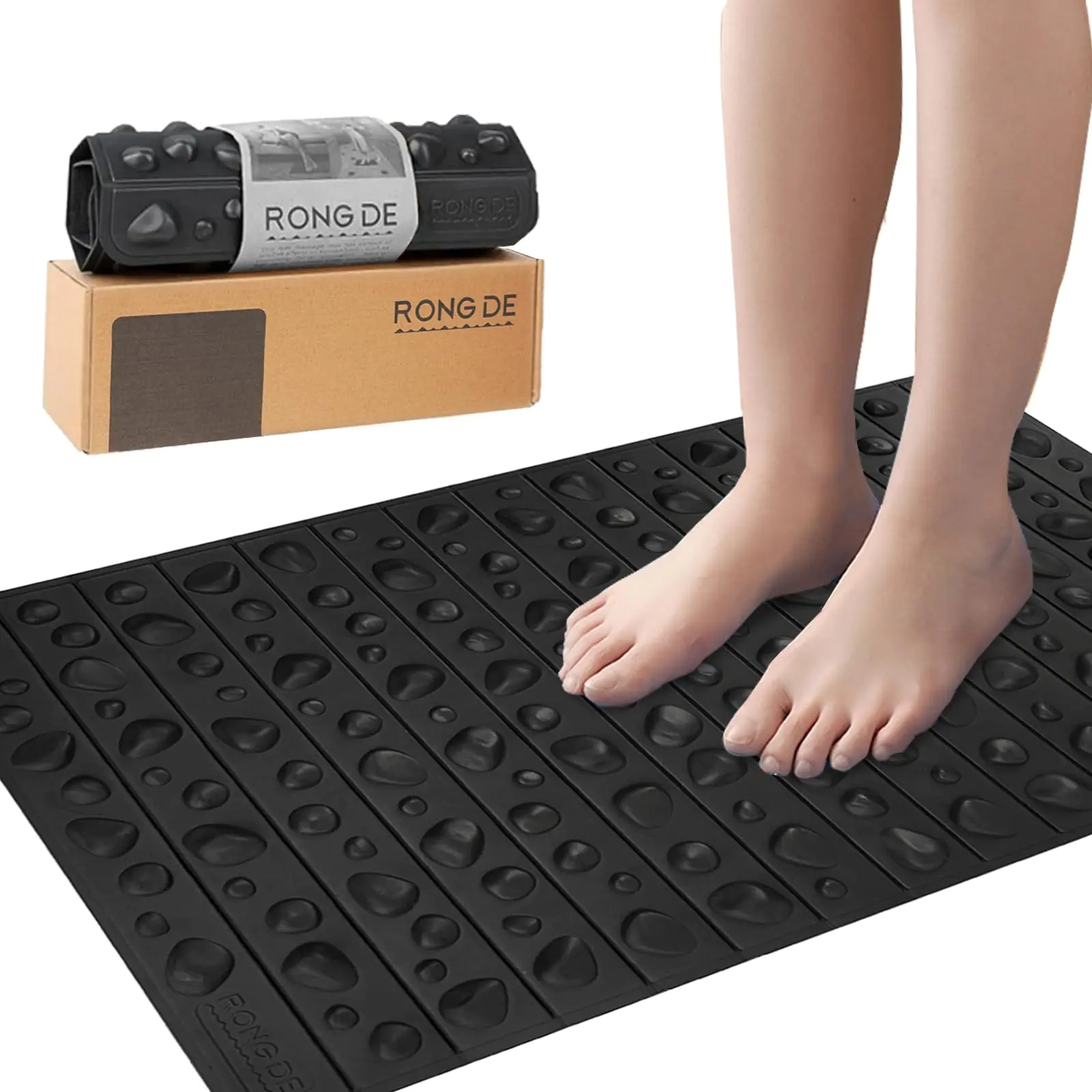 iLivin Foot Massager Mat Large Acupressure Mat for Feet Pressure Point Pad Mat Anti Fatigue Office Standing Desk Mat Kitchen Floor Mat Comfort Standing Mat Relieve Foot Pain(27.6"x16.7")