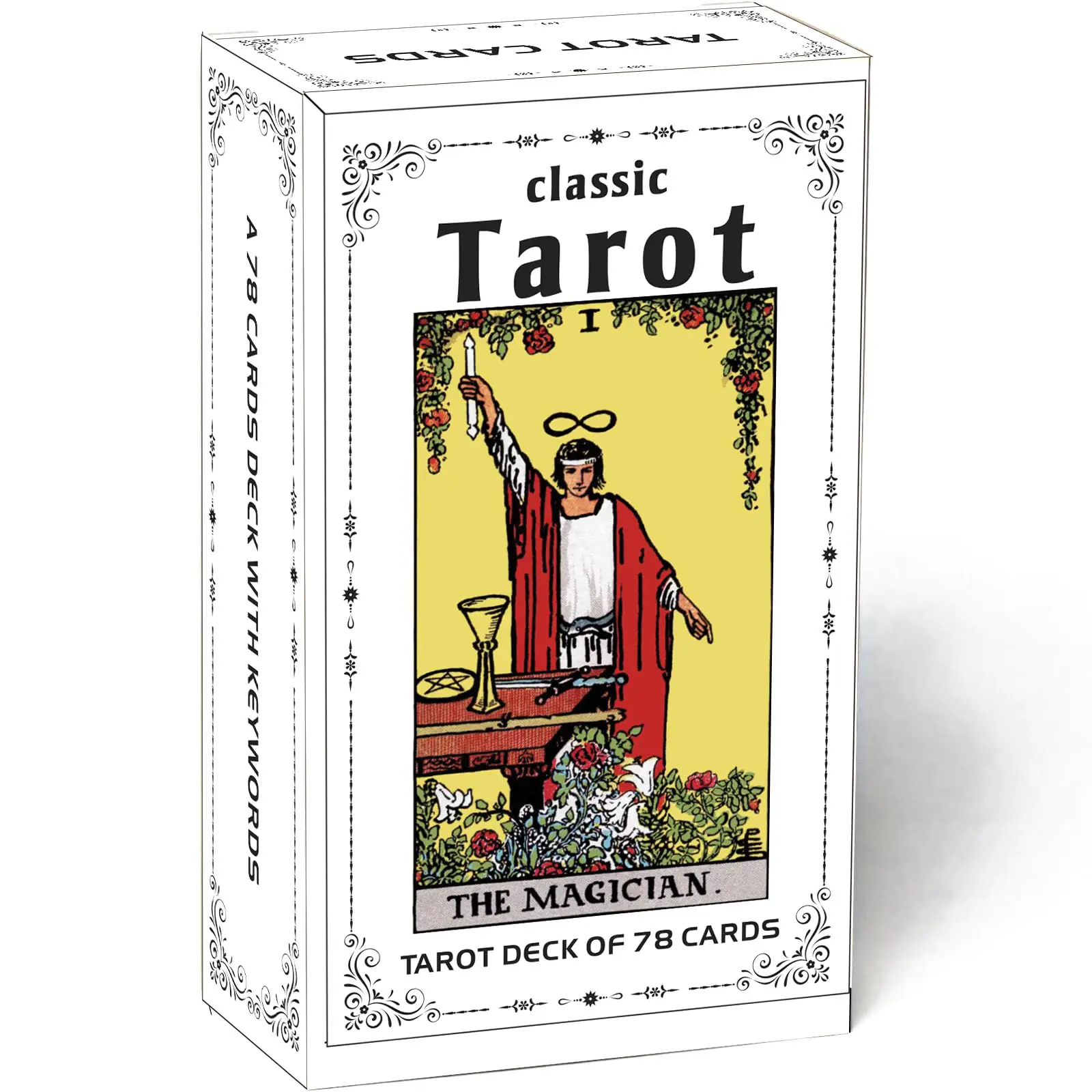 Tarot Cards for Beginners Classic Tarot Cards with Meanings on Them 78 Tarot Deck Set Learning Tarot Deck No Guide Book Needed Learning Tarot Cards Set Tarot Deck Fortune Telling Game (black)