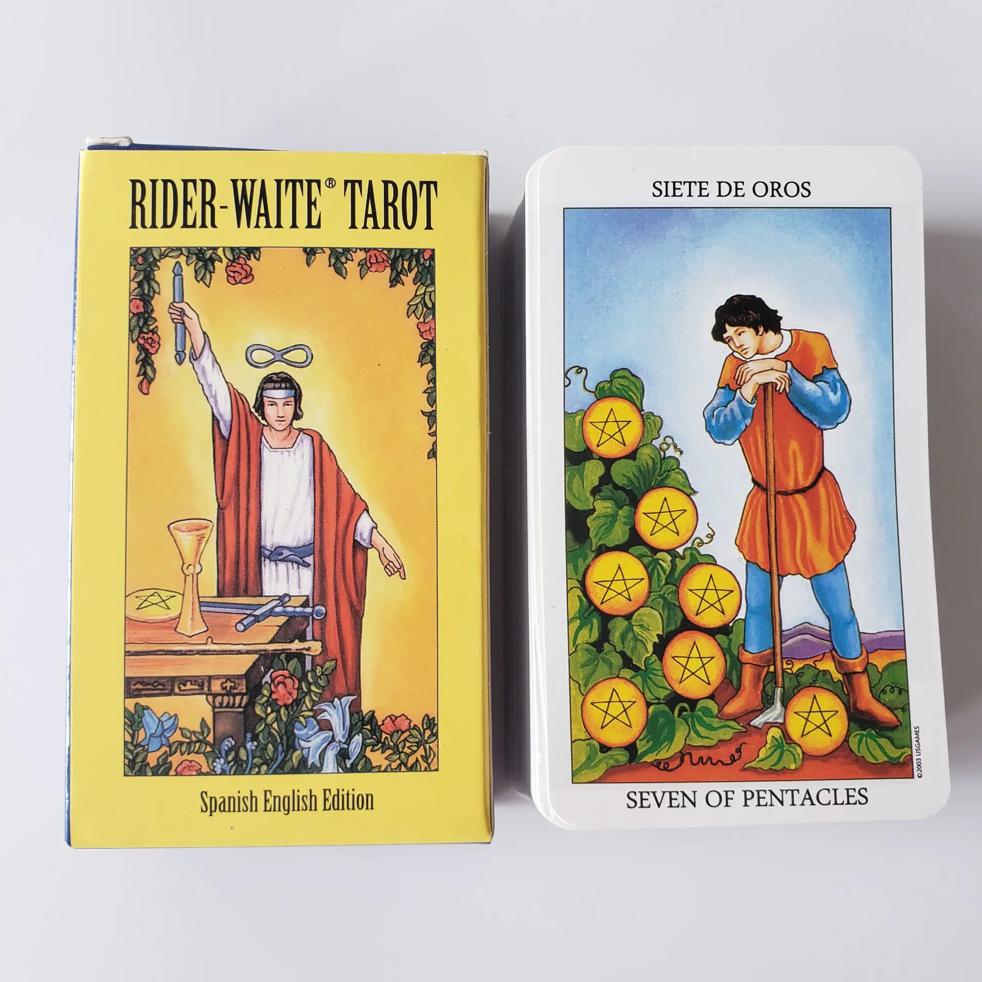 Bilingual Knight Tarot Cards in English and Spanish 2