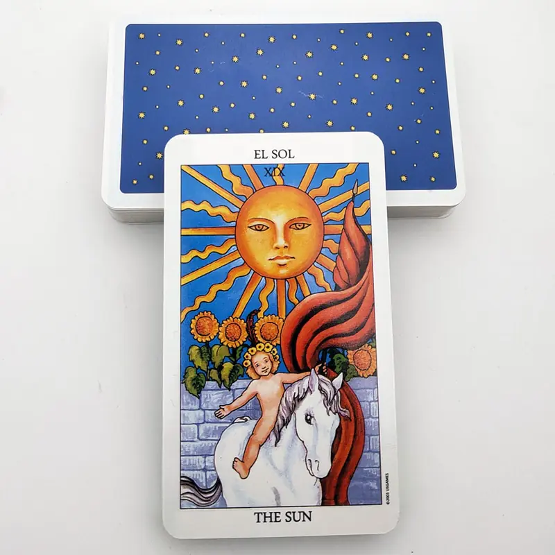 Bilingual Knight Tarot Cards in English and Spanish 3