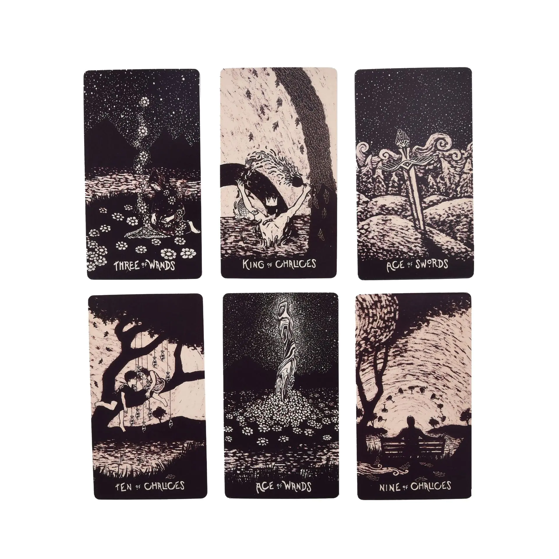 Black and White Light Visions Tarot Cards Set 4