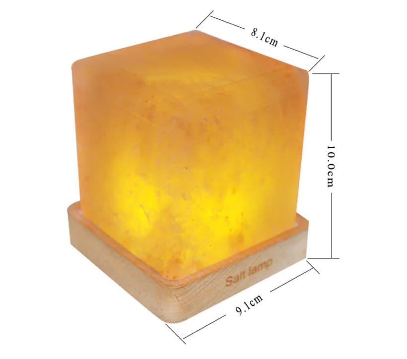 Himalayan Salt Lamp with LED Wooden Base Night Light