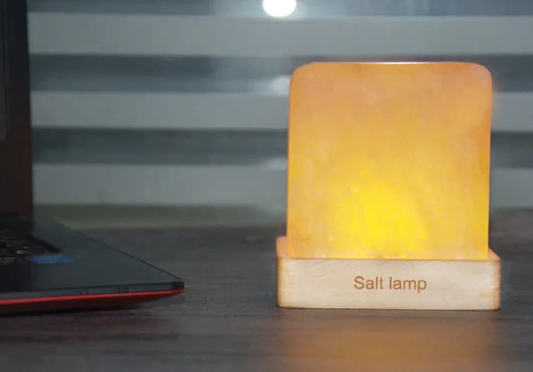 Himalayan Salt Lamp with LED Wooden Base Night Light 4