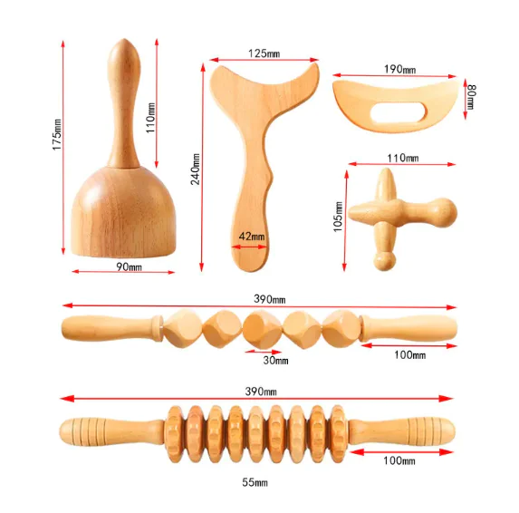 Wood Zen Meridian Massage Roller 3